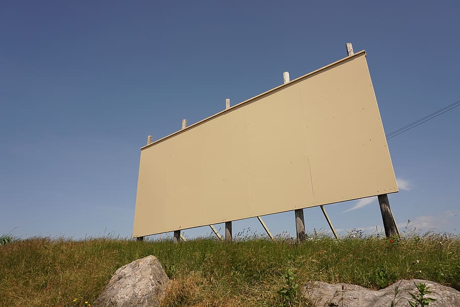 rectangular beige board, southport, pleasureland, uk, grass, billboard HD wallpaper