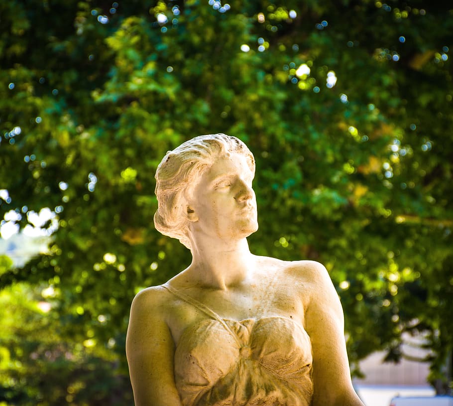 statue, bust, head, marble, granite, figure, sculpture, woman HD wallpaper