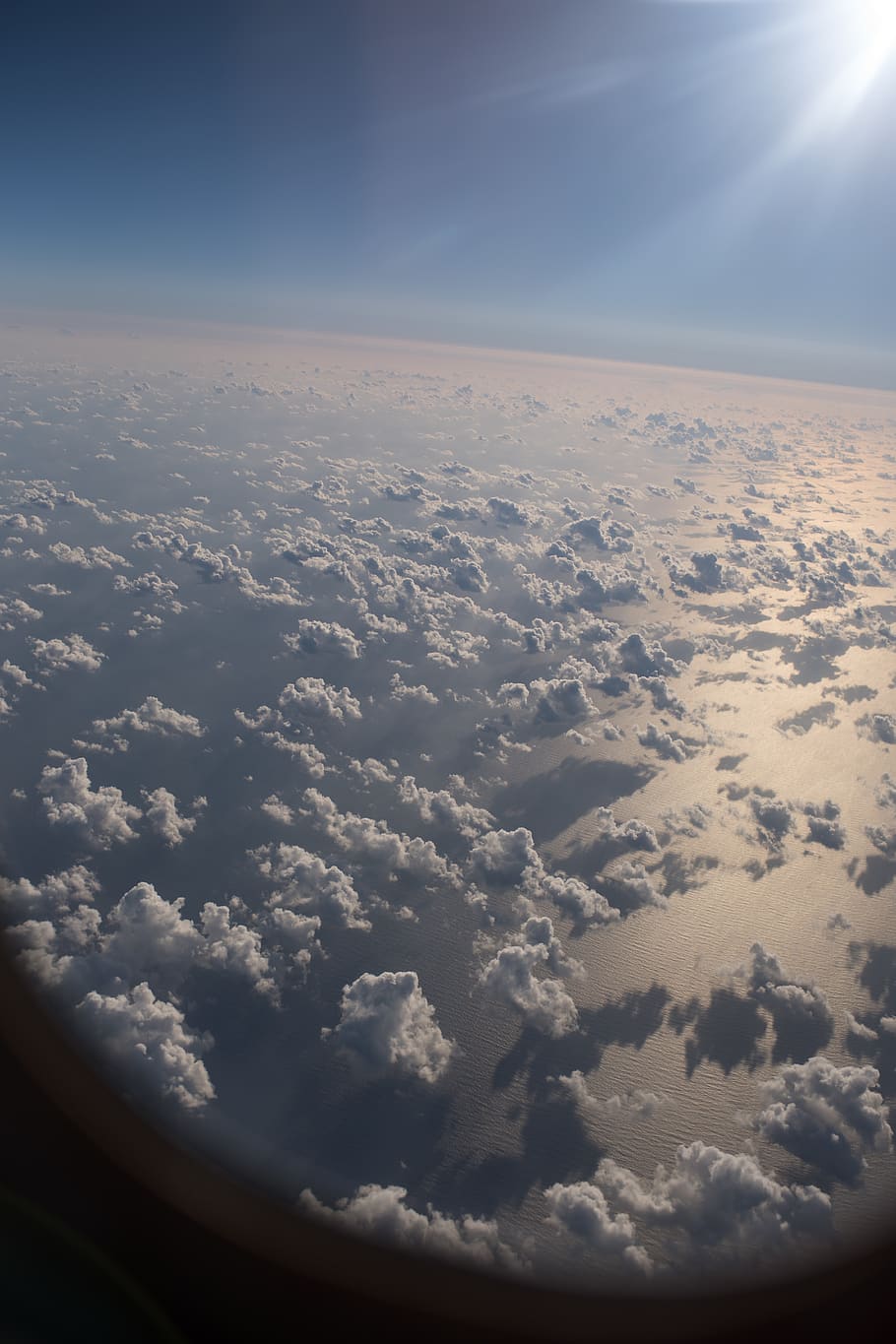 plane, window, clouds, view, earth, ocean, cloud - sky, beauty in nature HD wallpaper