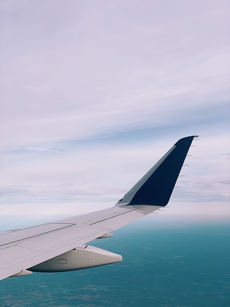 airliner in flight, airplane, transportation, aircraft, vehicle HD wallpaper