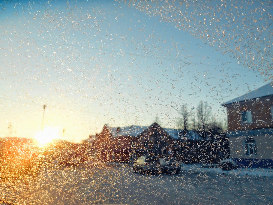 winter, ice, snow, cold temperature, sky, nature, architecture HD wallpaper