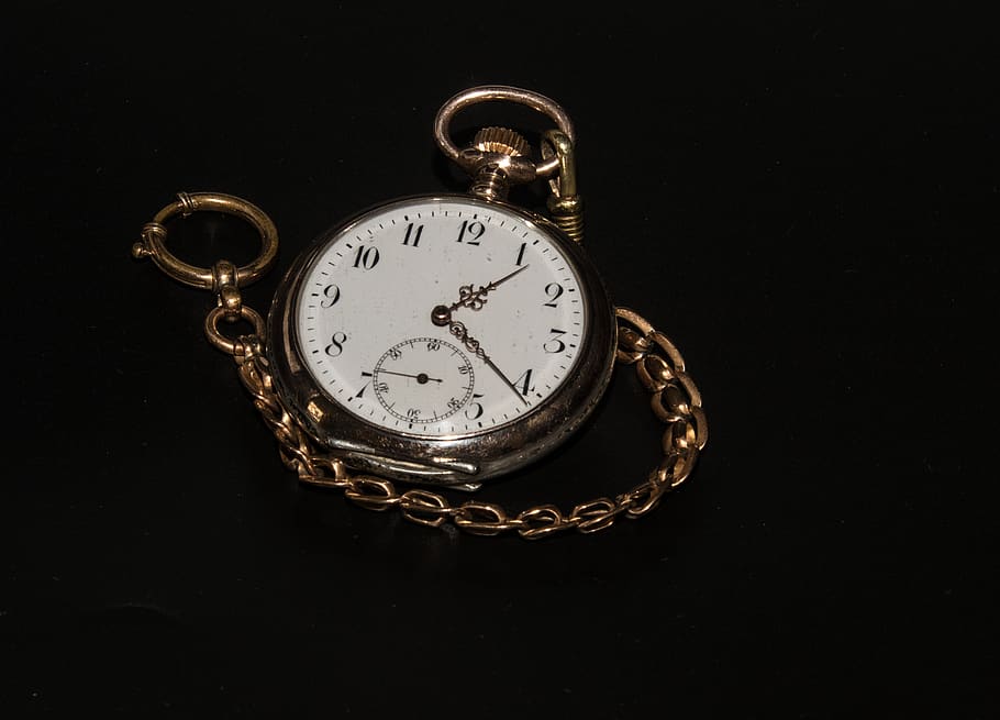 pocket watch, timepiece, clock, nostalgia, antique, hours, minutes HD wallpaper
