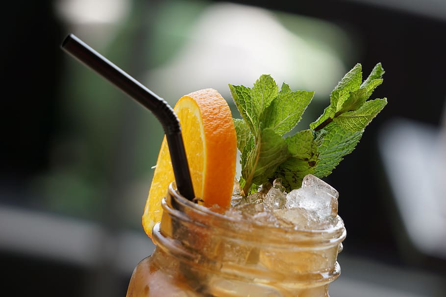 Mason Jar With Beverage, cold, delicious, drink, fruit, glass HD wallpaper