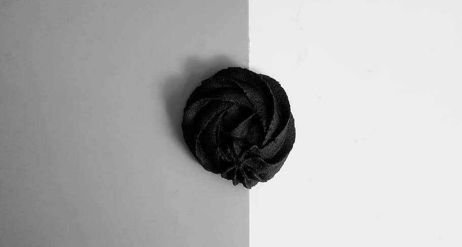 Black Icing, art, baking, dark, food, from above, meringue, shape HD wallpaper