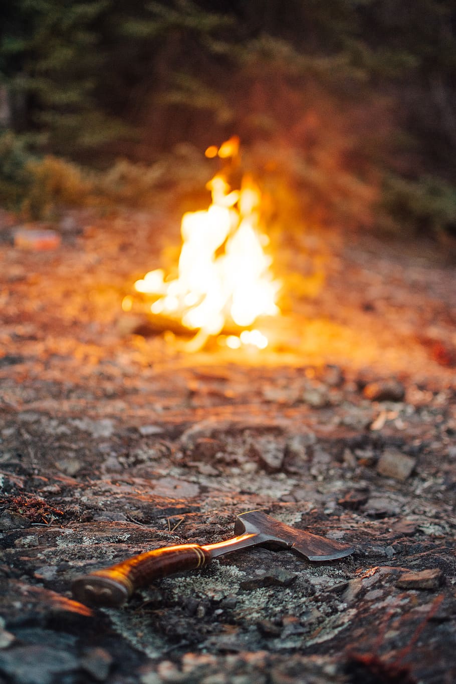 fire, forest, camping, adventure, burning, flame, fire - natural phenomenon HD wallpaper