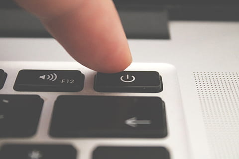data analytics, shut down, laptop, finger, turn off, communication HD wallpaper