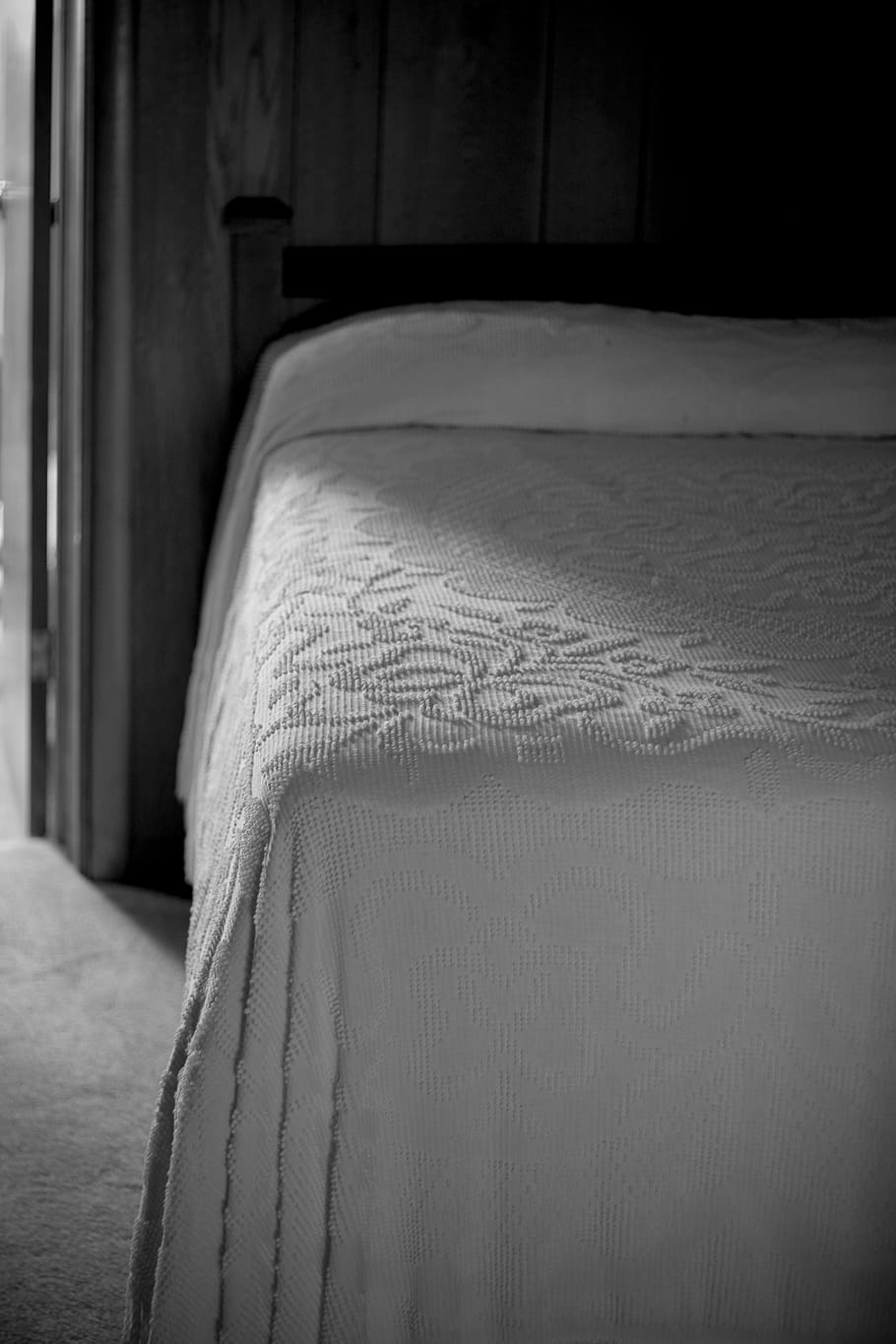 united states, mclean county, blanket, room, bedroom, black and white, HD wallpaper