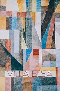 Villa Elsa, poster, collage, advertisement, rug, art, modern art HD wallpaper