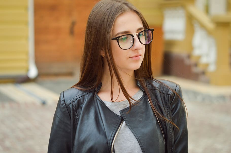 glasses, eyeglasses, young adult, portrait, young women, one person HD wallpaper