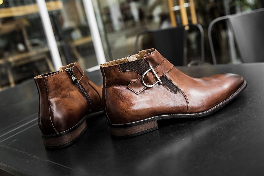 shoes men, shine monstrap, leather, brown, indoors, still life HD wallpaper