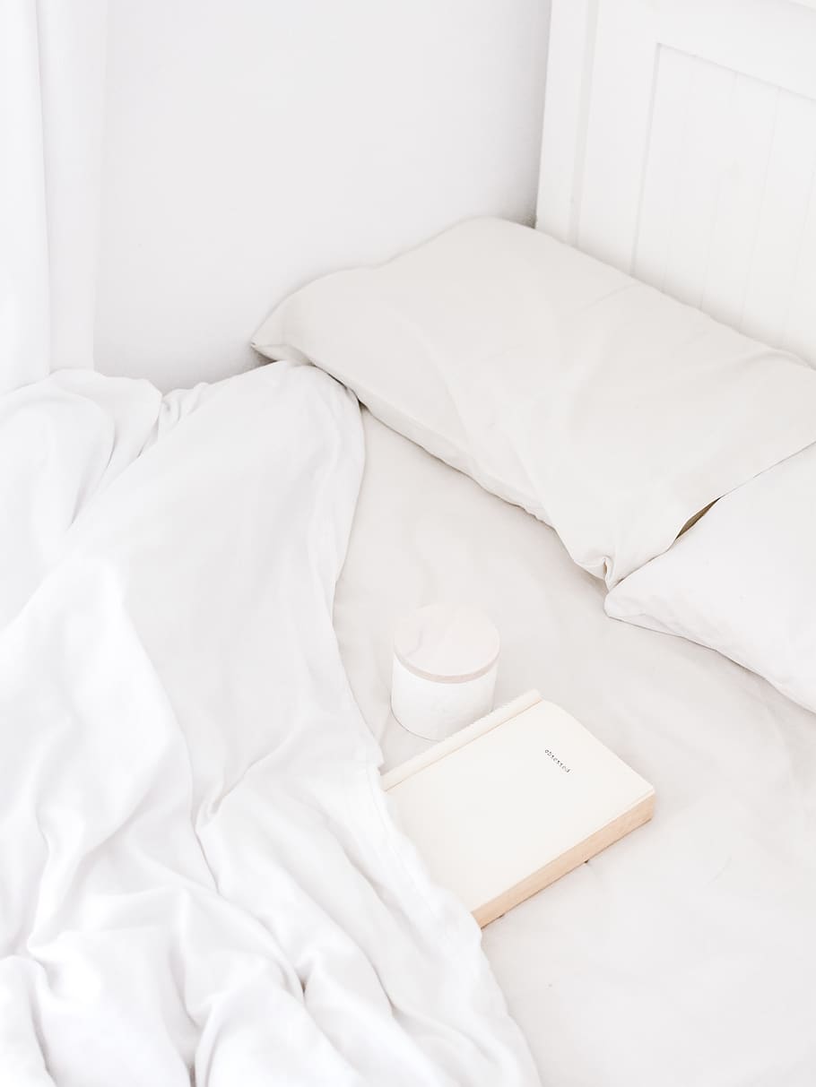white portable speaker on bed, domestic room, indoors, furniture HD wallpaper