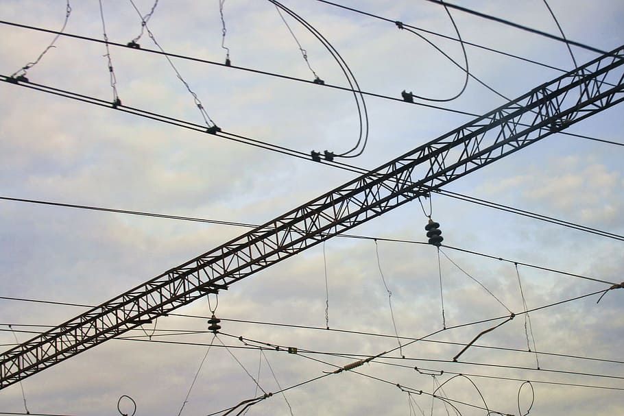 background, conductor, energy, girder, high, high-tension, high-voltage HD wallpaper