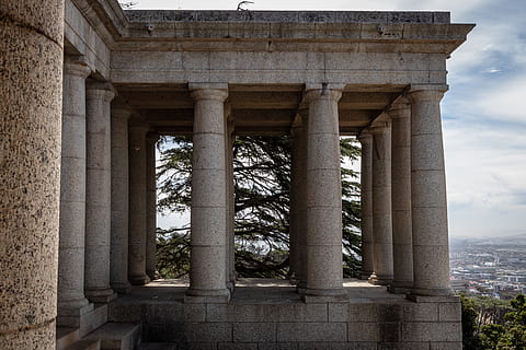 building, architecture, column, pillar, shrine, worship, temple HD wallpaper