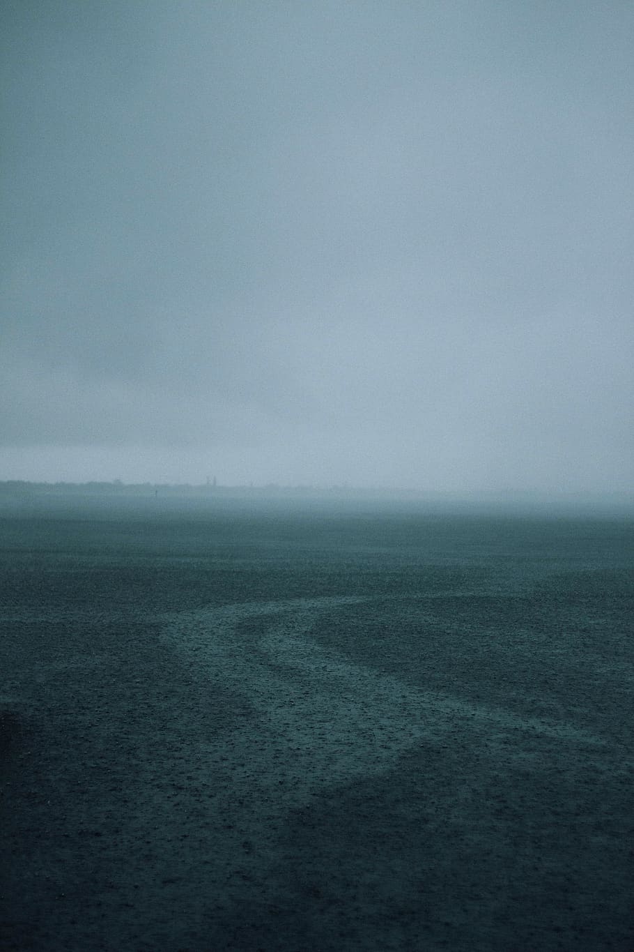 rain, gray, ocean, water, sky, scenics - nature, tranquil scene HD wallpaper