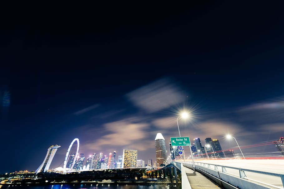 high rise building at nighttime, city, metropolis, urban, town HD wallpaper