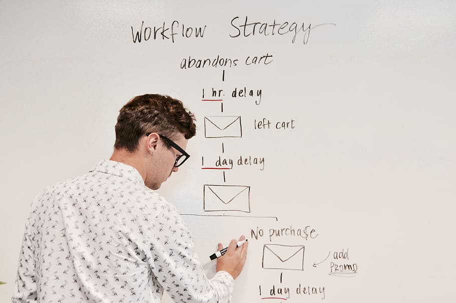 man writing on whiteboard, male, white board, meeting, worksheet, HD wallpaper