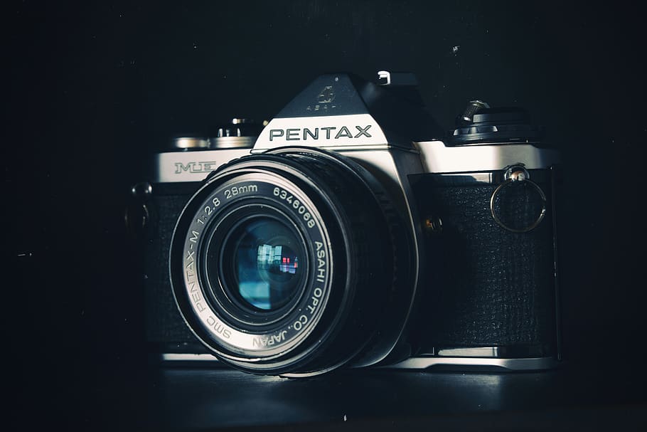 gray and black Pentax SLR camera, camera - photographic equipment HD wallpaper