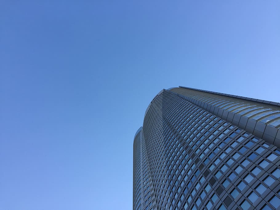 minato-ku, japan, sky, clear sky, built structure, blue, building exterior HD wallpaper