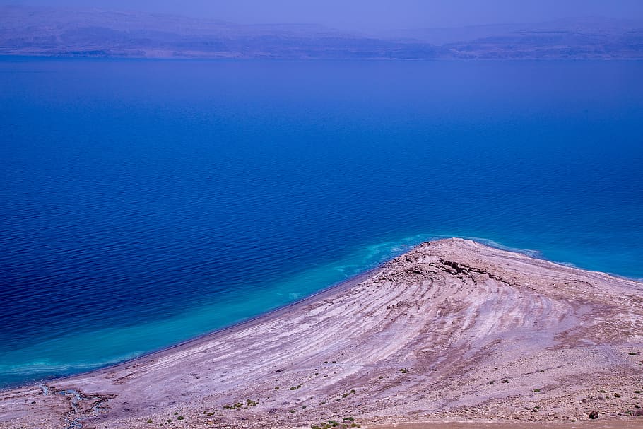 dead sea, israel, jordan, blue, water, beauty in nature, scenics - nature, HD wallpaper