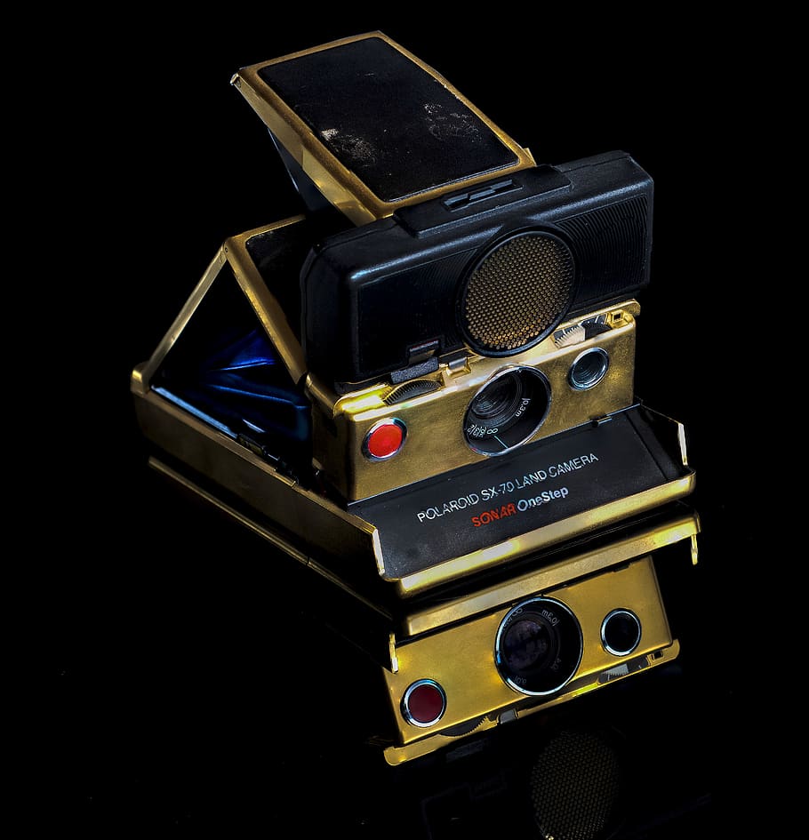 Polaroid Camera, classic, electronics, nostalgia, Polaroid land camera HD wallpaper