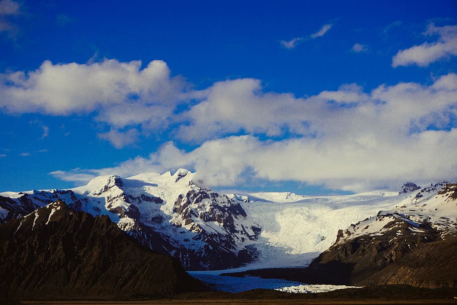 iceland, mountain, snow, cold temperature, winter, beauty in nature HD wallpaper