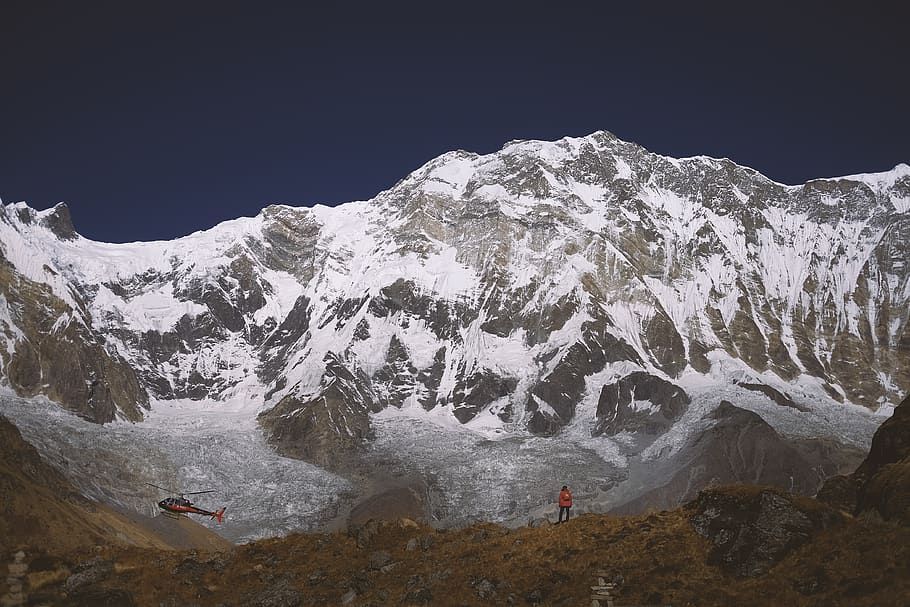mountain, outdoors, nature, mountain range, ice, snow, peak HD wallpaper