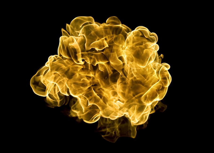 fire, ball, flame, burst, atom, black, abstract, outburst, bomb HD wallpaper