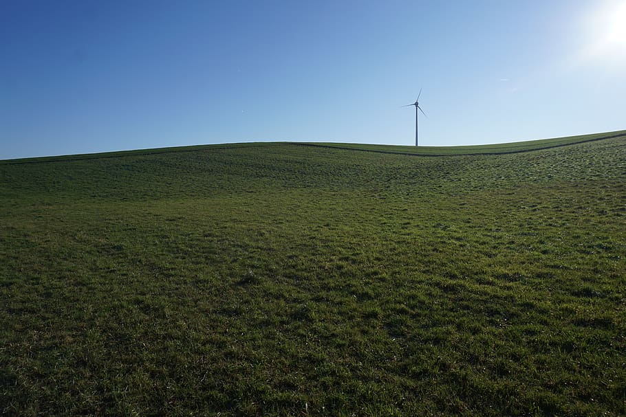 motor, machine, engine, turbine, wind turbine, landscape, field HD wallpaper