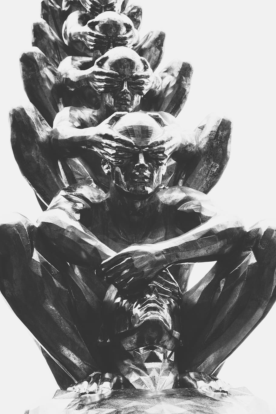 gray statue, sculpture, representation, art and craft, human representation HD wallpaper