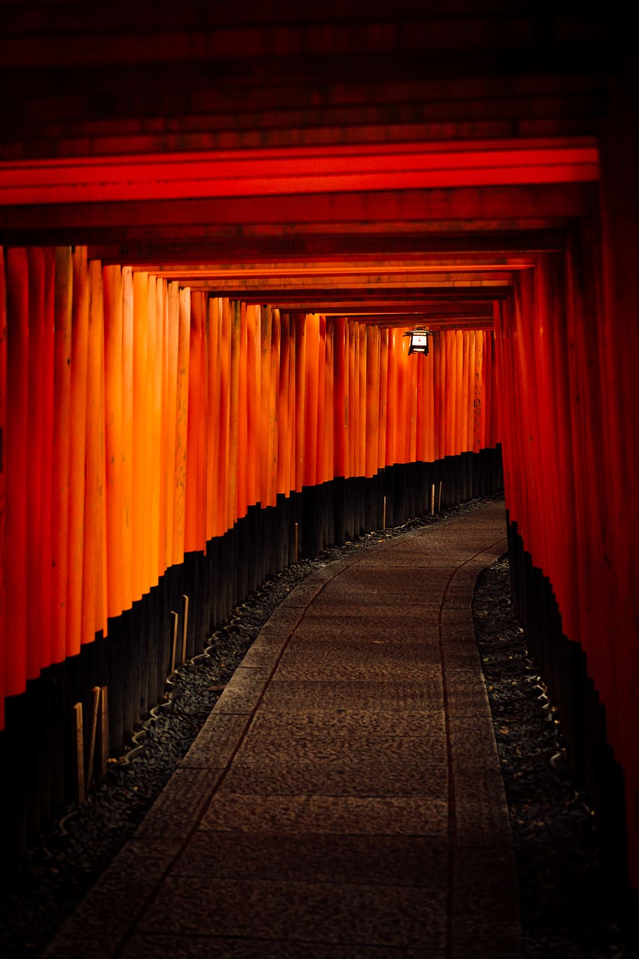 red and black tunnel, the way forward, direction, architecture HD wallpaper