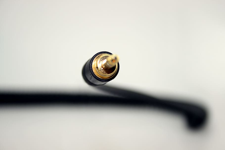 cord, audio, wire, jack, sound, plastic, black, plug, photo HD wallpaper