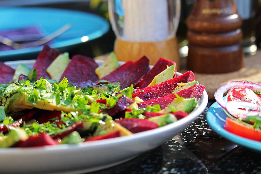 beetroot, carpaccio, beetroot carpaccio, salad, avocado, healthy HD wallpaper