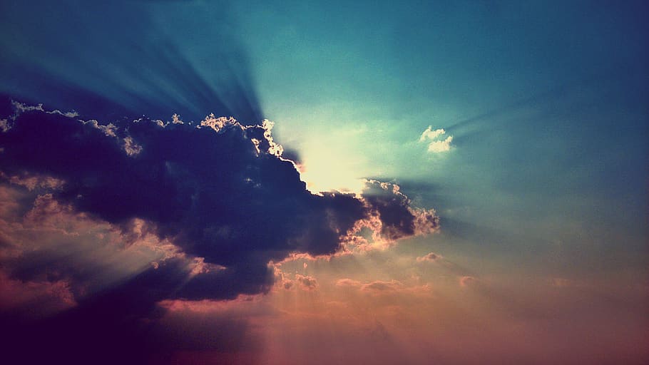 clouds, sunset, sunlight, dusk, sky, dark, darkness, sunshine HD wallpaper