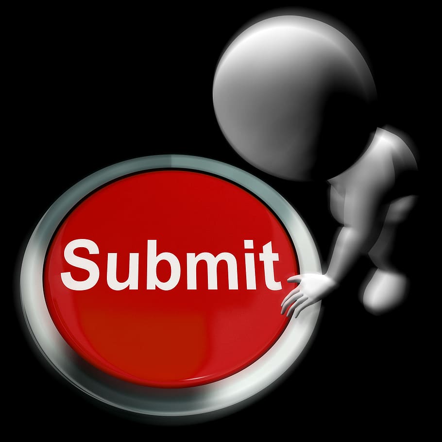 Submit Pressed Showing Submission Or Handing In, application
