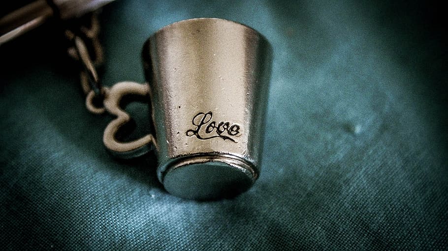 cup, love, chain, text, communication, indoors, close-up, western script HD wallpaper