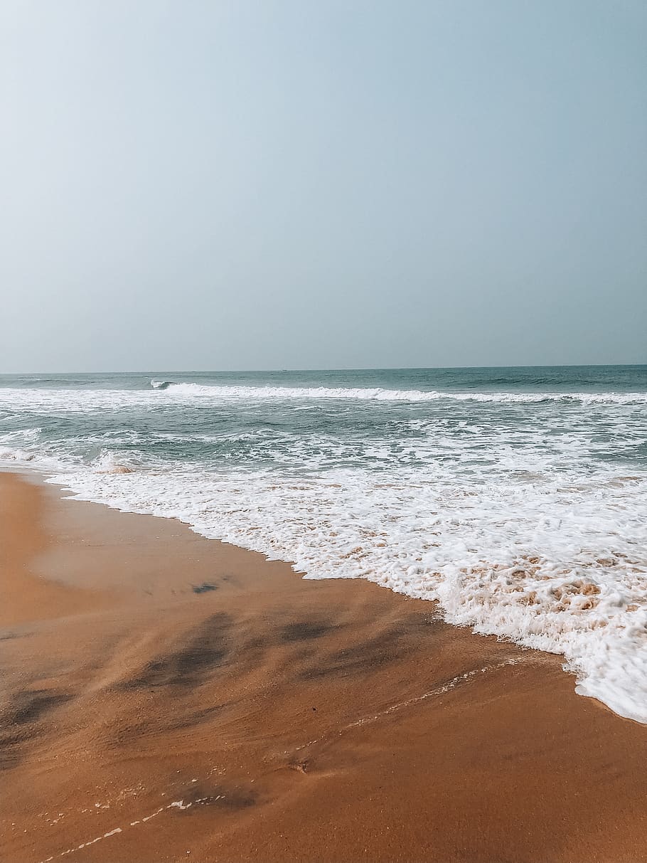 beach under blue sky, sea, coast, water, nature, ocean, outdoors HD wallpaper