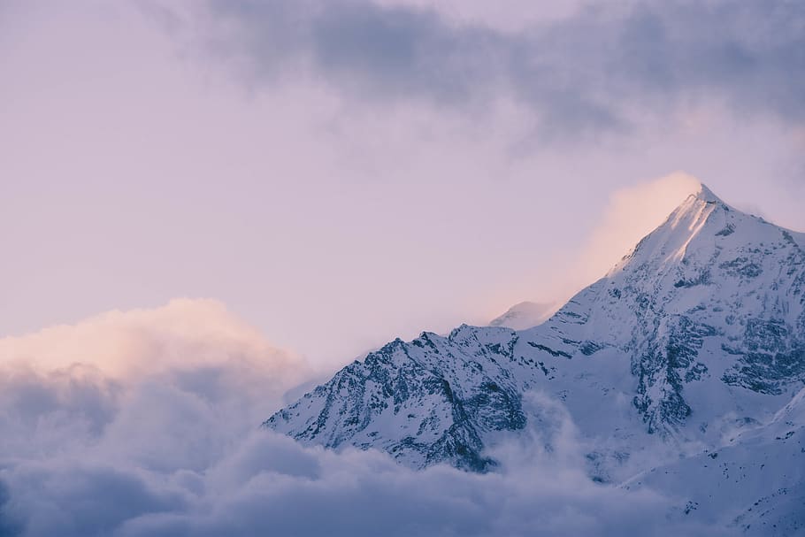 Mt. Everest, winter, cold temperature, snow, mountain, sky, scenics - nature, HD wallpaper