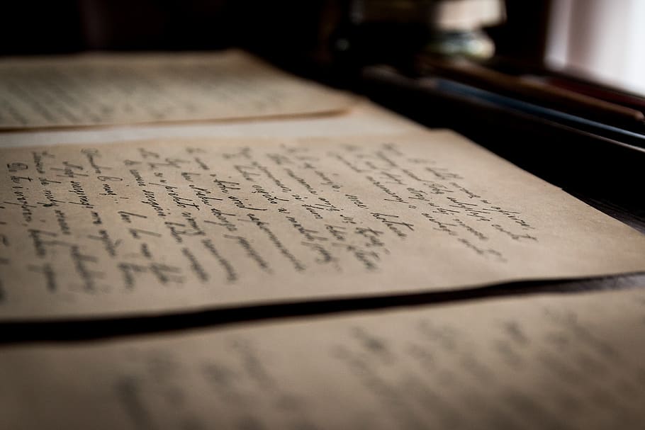 White Printing Paper Text, archive, blur, calligraphy, close-up HD wallpaper