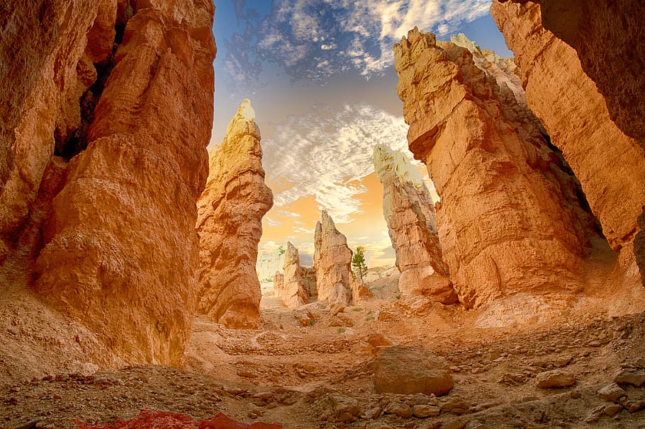 Rock Formation, canyon, cliff, desert, dry, erosion, geological formation HD wallpaper