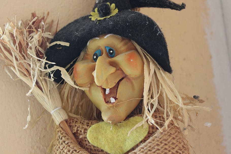 helloween, the witch, figure, masquerade, doll, child, childhood HD wallpaper