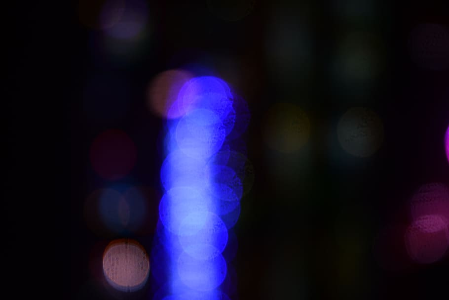 united kingdom, blackpool, illuminated, defocused, blue, no people HD wallpaper