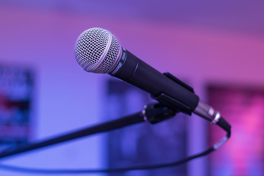 Shallow Focus Photography of Black Microphone \, macro, input device HD wallpaper