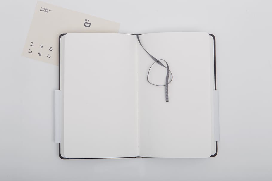 book, notebook, diary, table, work, office, bookmark, pages HD wallpaper