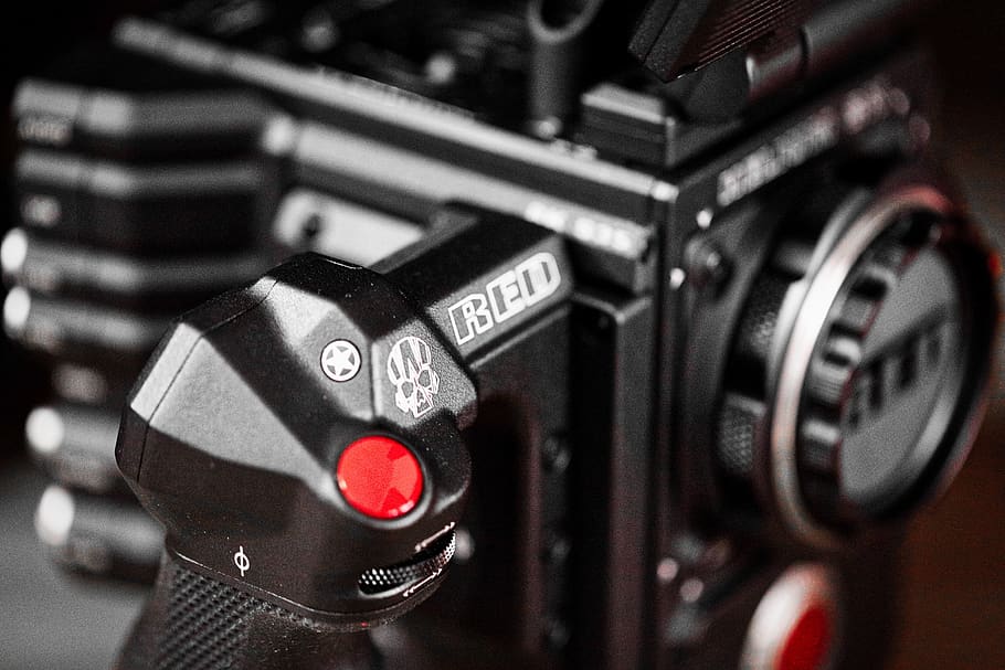black MILC camera, electronics, digital camera, wristwatch, video camera HD wallpaper