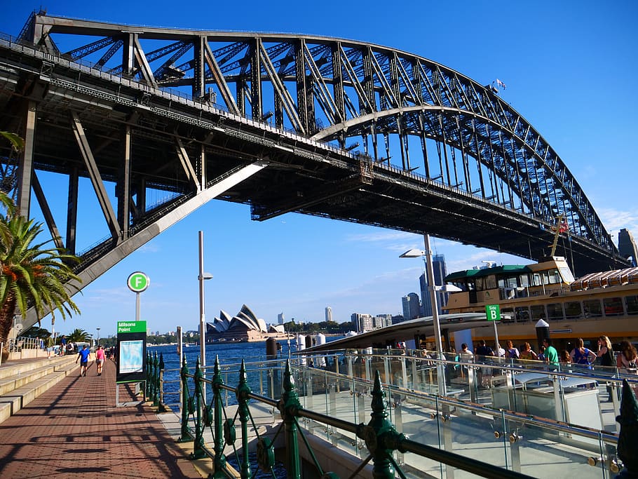 australia, sydney, built structure, architecture, bridge, bridge - man made structure HD wallpaper
