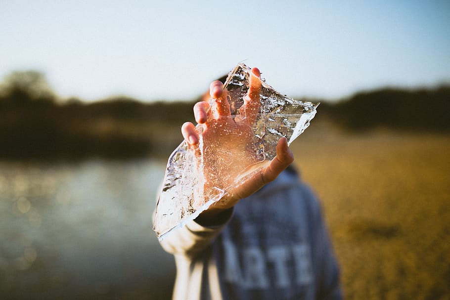 people, man, hand, ice, nature, grass, river, lake, trees, mountain HD wallpaper