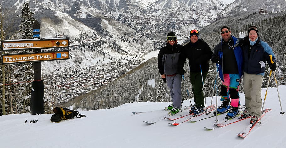 telluride, winter, snow, cold temperature, mountain, winter sport HD wallpaper
