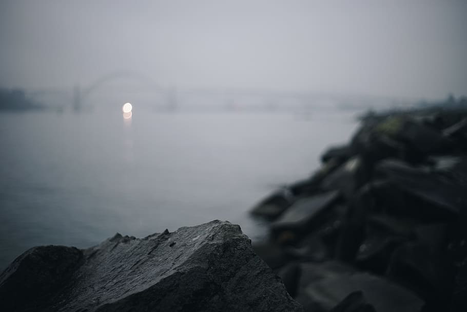 water, rock, sea, rock - object, solid, scenics - nature, tranquil scene HD wallpaper