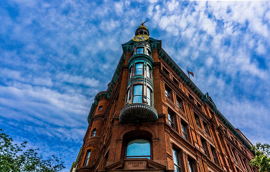 building, architecture, copper, cloud, sky, clouds, amazing HD wallpaper