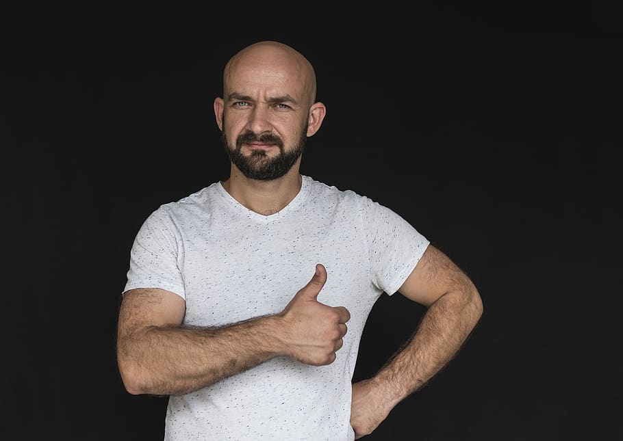 man, bald, worker, face, male, people, person, men, mustache HD wallpaper
